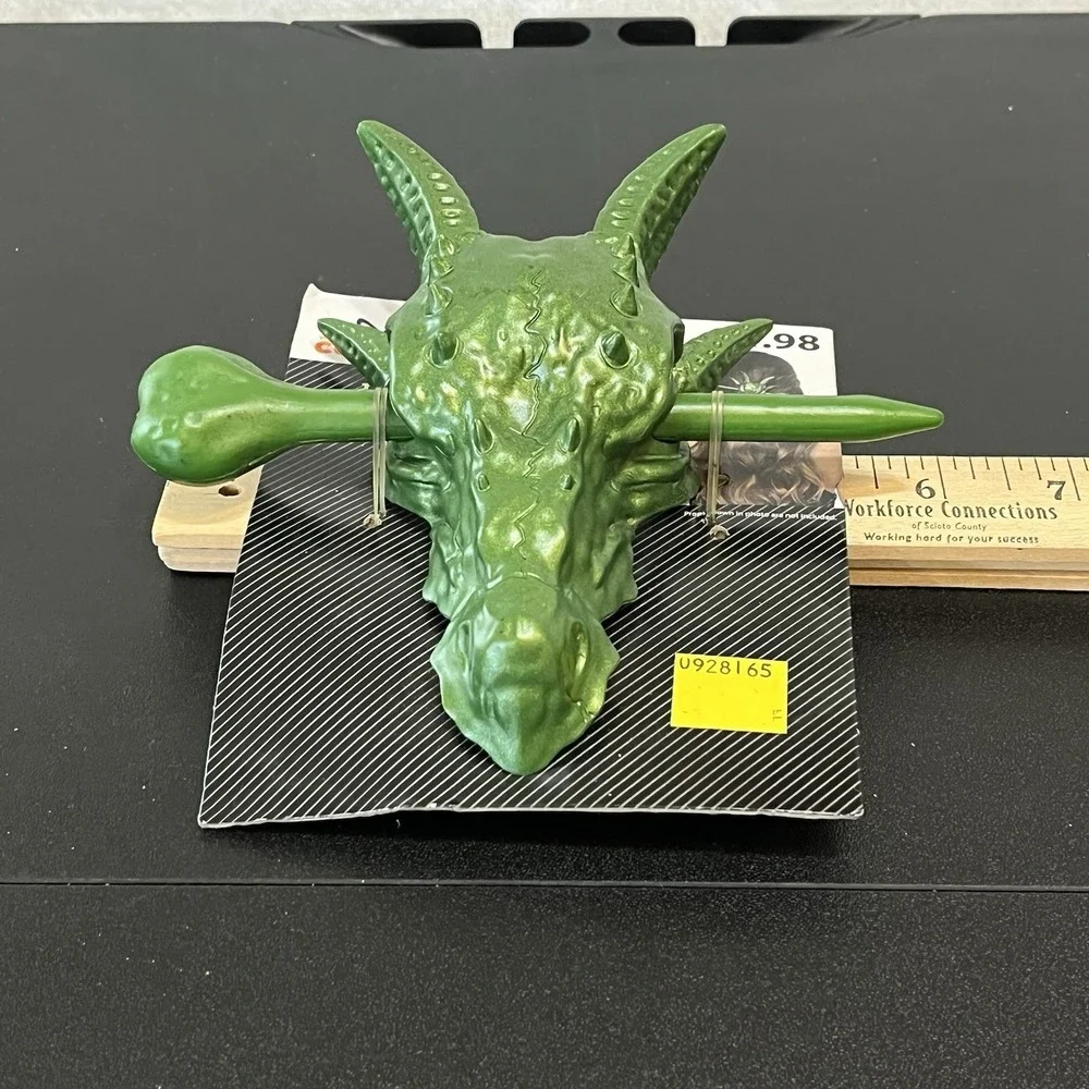 Dragon Head Scale Hair Cage Pin Cosplay Costume Accessories Green